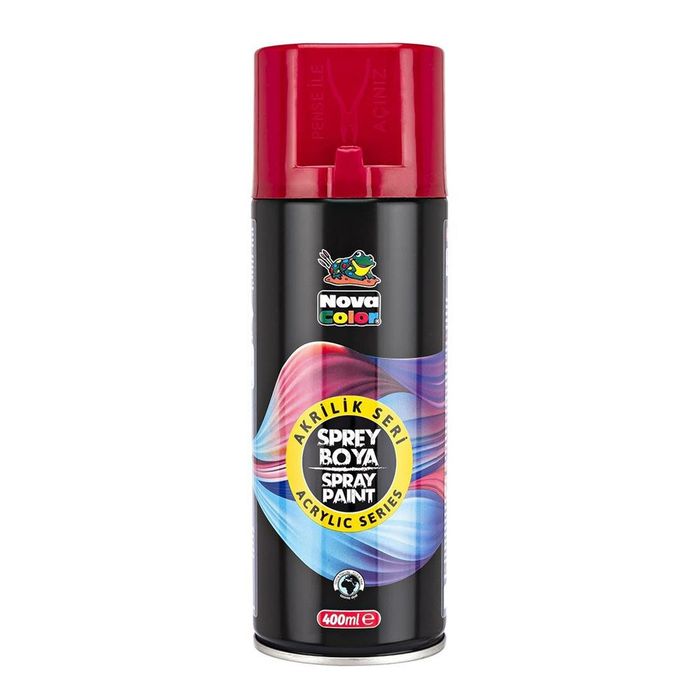 NovaColor - NC-3501 - Acrylic Spray Paint - აკრილის სპრეი საღებავი - 400ml - წითელი pg-81567color წითელი 