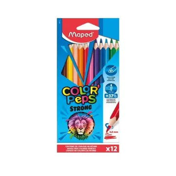 Maped - 862712 - Color'Peps Strong - ფერადი ფანქარი 12 ფერი pg-81889color მრავალფერიანი 
