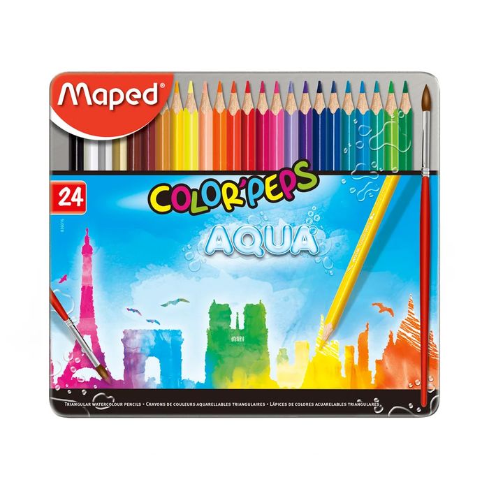 Maped - 836016 - Color'Peps Aqua - ფანქრების ნაკრები - 24 ფერი pg-79226color მრავალფერიანი 