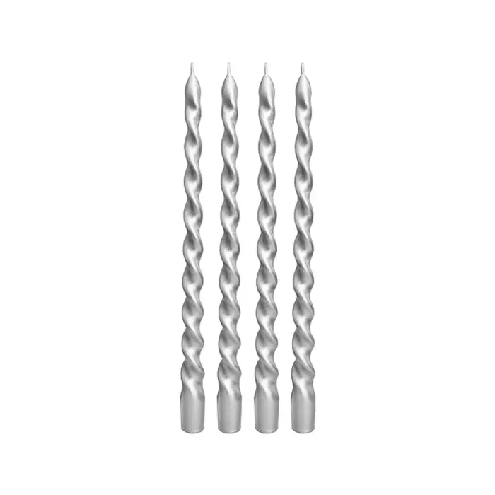 Festive candle - 205011 - silver სადღესასწაულო სანთელი, ვერცხლისფერი, 30სმ pg-85873color ვერცხლისფერი 