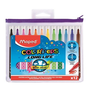 ფლომასტერების ნაკრები, Maped - 845017 - Color'Peps Long Life - 12 ფერი pg-05921color მრავალფერიანი 