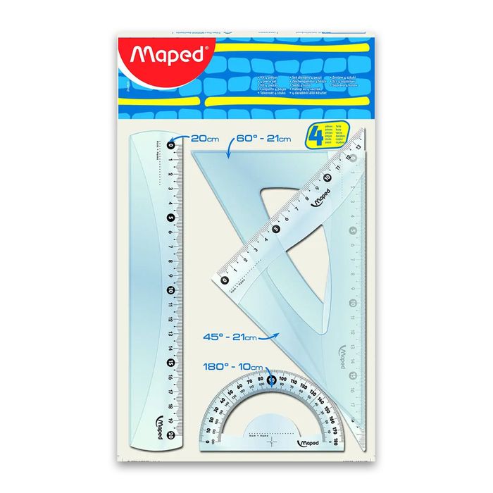 Maped - 242820 - სახაზავების ნაკრბი 20 სმ pg-81839color გამჭივალე 