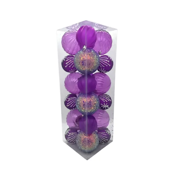 Christmas Tree Decoration  - XOX-26136 - Ball (10cm) - ნაძვისხის სათამაშო ბურთები pg-16322color თეთრი 