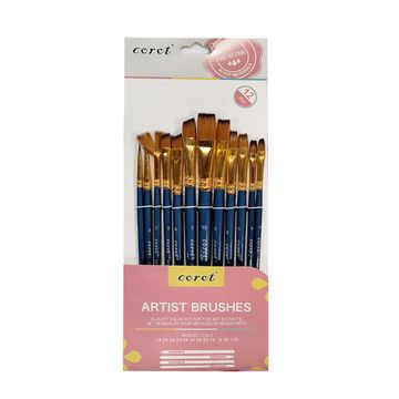 Corot - 0095 - Artist Brushes Set - ფუნჯების ნაკრები 12 ცალიანი pg-80653color მუქი ლურჯი 