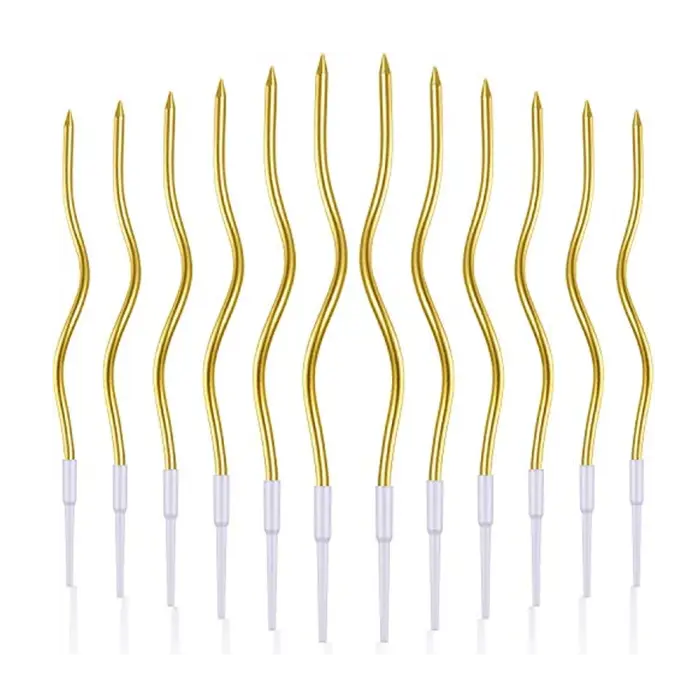 სადღესასწაულო სანთელი, ოქროსფერი (დაგრეხილი) - R44-gold - Festive Candle pg-85875color ოქროსფერი 