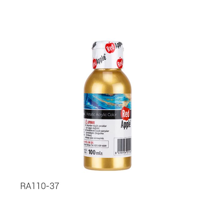 RED APPLE - RA-110-37 აკრილი 100 მლ ოქროსფერი pg-81674color ოქროსფერი RED APPLE - RA-110-37 აკრილი 100 მლ ოქროსფერი pg-81674color ოქროსფერი