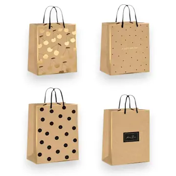 Paper Gift Bag - 1843-M - სასაჩუქრე მუყაოს ჩანთა M - size pg-16289 