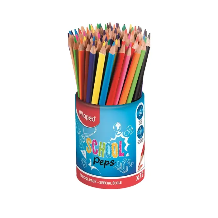 Maped - 832000 - School Peps - ფერადი ფანქრები - 72 ფერი pg-80802color მრავალფერიანი 