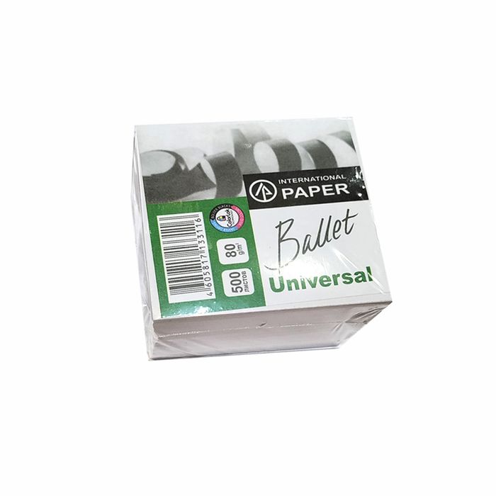 Ballet Universal - Non Sticky Notes - cube-001 - ჩასანიშნი ფურცლები - არაწებოვანი pg-82695color თეთრი Ballet Universal - Non Sticky Notes - cube-001 - ჩასანიშნი ფურცლები - არაწებოვანი pg-82695color თეთრი