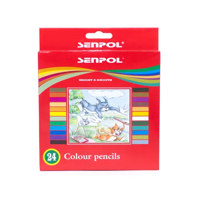 Senpol - PS004-24 - ფერადი ფანქრების ნაკრები - 24 ფერი pg-82086color მრავალფერიანი Senpol - PS004-24 - ფერადი ფანქრების ნაკრები - 24 ფერი pg-82086color მრავალფერიანი
