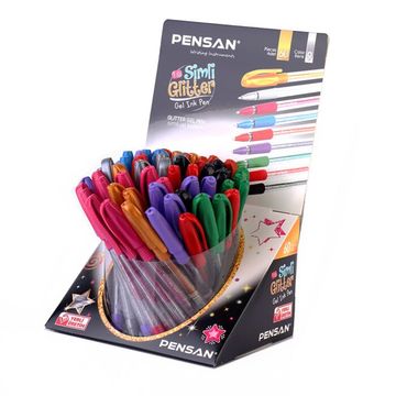 PENSAN - 2280/60 - Glitter Gel Pen - კალამი - ბჭყვიალა გელიანი - 8 ფერი  0.7mm pg-79807 