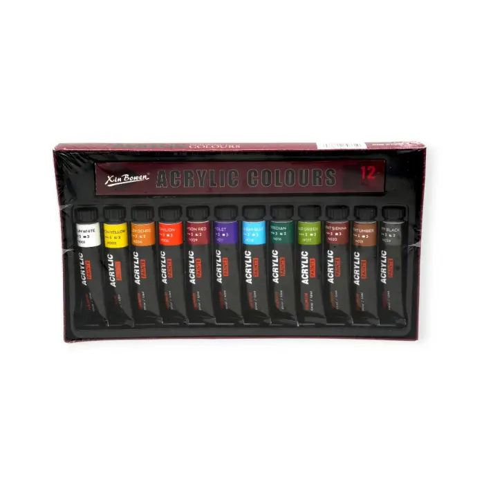 Xin Bowen - XBW0623A-12 - Acryl Paint - აკრილის საღებავი - 12 ფერი pg-85673 