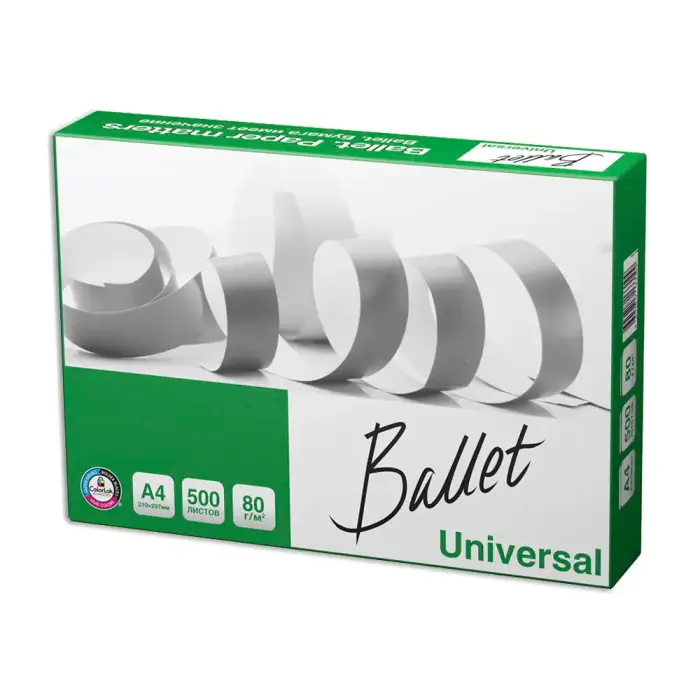 საოფისე ქაღალდი - Ballet Universal A4 - 80 გრ. - 500 ფ. pg-05680color თეთრი საოფისე ქაღალდი - Ballet Universal A4 - 80 გრ. - 500 ფ. pg-05680color თეთრი