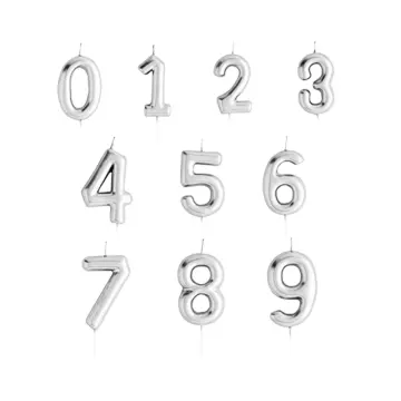 სადღესასწაულო სანთელი (ვერცხლისფერი ციფრები პატარა) sant-LX-22-2 pg-83970 