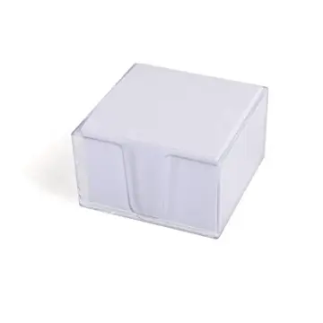 Non Sticky Notes - cube-2872 - ჩასანიშნი ფურცლები თეთრი - ორგანაიზერით - არაწებოვანი pg-82350color თეთრი 
