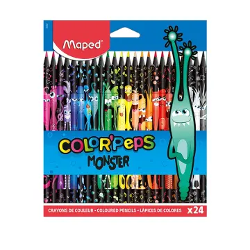 Maped - 862624 - Color'Peps Monster - ფერადი ფანქარი 24 ფერი pg-81888color მრავალფერიანი 