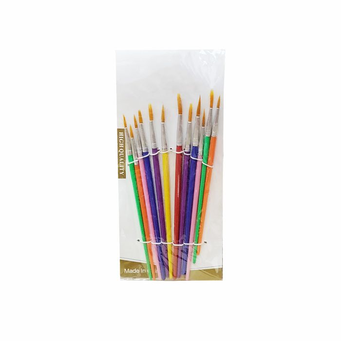 Brushes Set - 251-12 - ფუნჯების ნაკრები 12 ცალიანი pg-70269color მრავალფერიანი Brushes Set - 251-12 - ფუნჯების ნაკრები 12 ცალიანი pg-70269color მრავალფერიანი