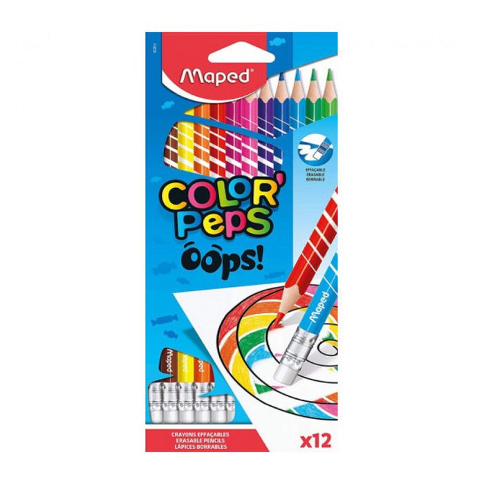 Maped - 832812 - Color'Peps Oops - ფანქრების ნაკრები 12 ფერი pg-79902color მრავალფერიანი 