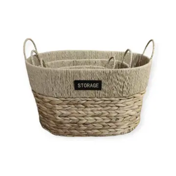 Woven storage basket - 9304-42 - მოწნული სათავსო კალათა pg-86051 