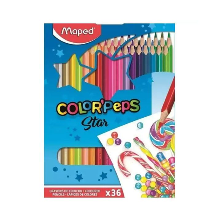 Maped - 832017 - Color'Peps Star - ფერადი ფანქრები 36 ფერი pg-81858color მრავალფერიანი 