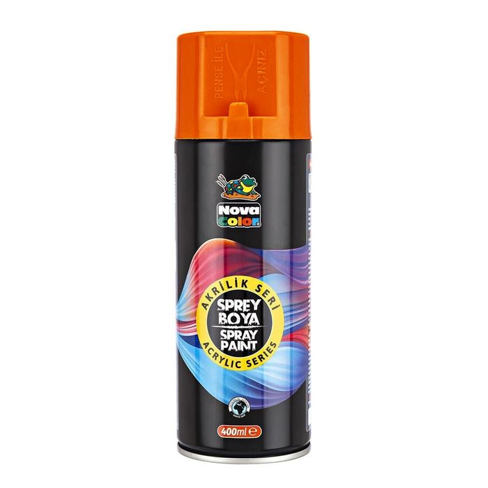 NovaColor - NC-3507 - Acrylic Spray Paint - აკრილის სპრეი საღებავი - 400ml - სტაფილოსფერი pg-81573color ნარინჯისფერი 
