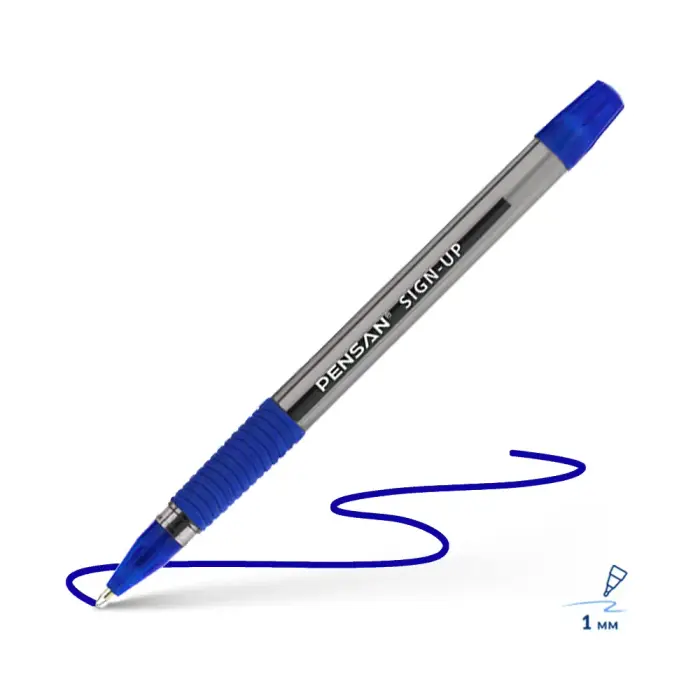 PENSAN - 2410/12 - Sign Up - blue - კალამი ბურთულიანი ლურჯი - 1,0mm pg-83321color გამჭივალე PENSAN - 2410/12 - Sign Up - blue - კალამი ბურთულიანი ლურჯი - 1,0mm pg-83321color გამჭივალე