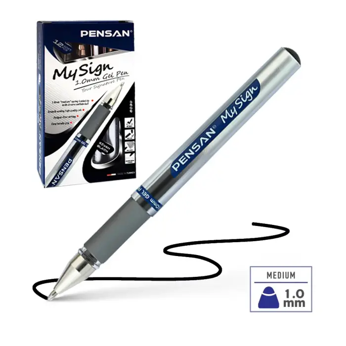PENSAN - 6030 - My Sign - კალამი გელიანი - შავი - 1.0 mm pg-83323 PENSAN - 6030 - My Sign - კალამი გელიანი - შავი - 1.0 mm pg-83323