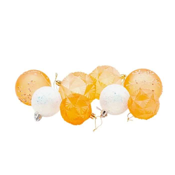 Christmas Tree Decoration - XOX - 26266 - ნაძვისხის სათამაშო ბურთები pg-16325color ნარინჯისფერი 