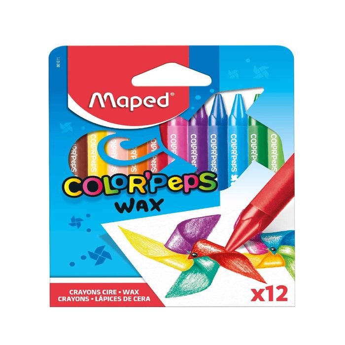 Maped - 861011 - Color'Peps Wax - პასტელების ნაკრები - 12 ფერი pg-81880color მრავალფერიანი 