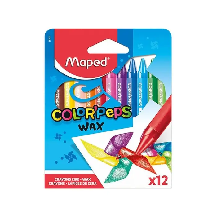 Maped - 861011 - Color'Peps Wax - პასტელების ნაკრები - 12 ფერი pg-05924color მრავალფერიანი 