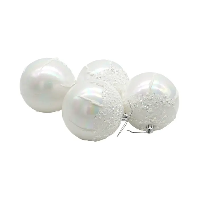 Christmas Tree Decoration - XOX-LR1004X-01 - ნაძვისხის სათამაშო ბურთები pg-85036color თეთრი 