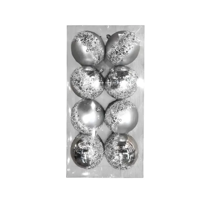 Christmas Tree Decoration - XOX-LR1008 - ნაძვისხის სათამაშო ბურთები pg-85048color ვერცხლისფერი 