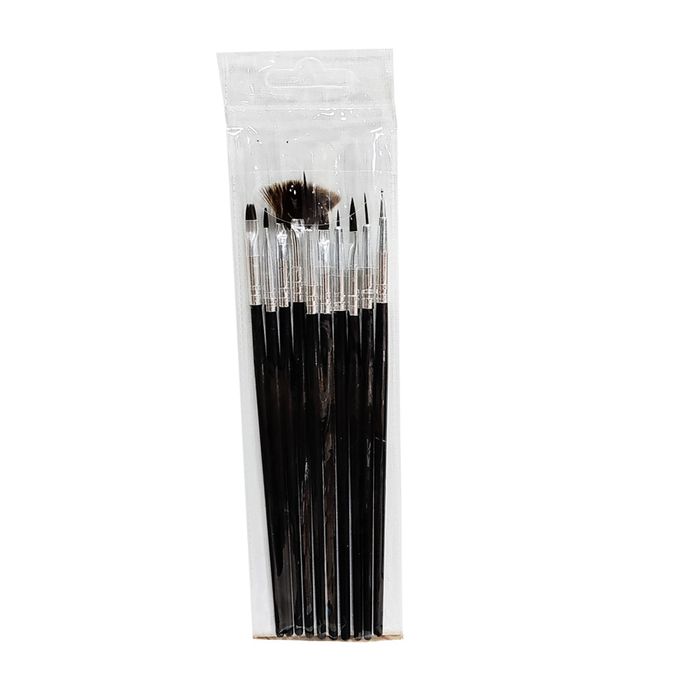 Brushes Set - 700 - ფუნჯების ნაკრები 10 ცალიანი pg-82821color შავი Brushes Set - 700 - ფუნჯების ნაკრები 10 ცალიანი pg-82821color შავი