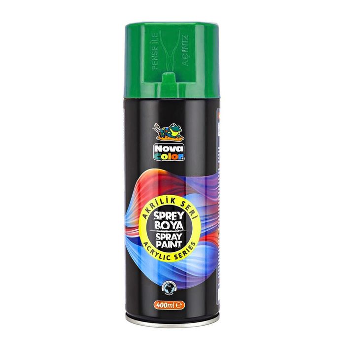 NovaColor - NC-3503 - Acrylic Spray Paint - აკრილის სპრეი საღებავი - 400ml - მწვანე pg-81569color მწვანე 
