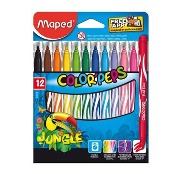 Maped - 845420 - jungle - ფლომასტერი 12 ფერი pg-81868color მრავალფერიანი 