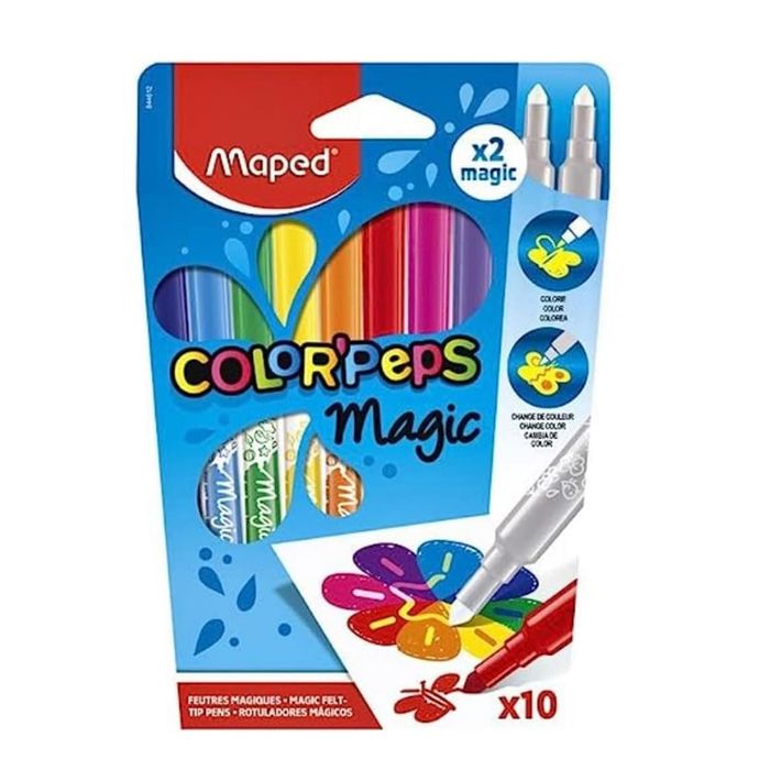 Maped - 844612 - Color'Peps Magic - ფლომასტერების ნაკრები 10 ფერი pg-81864color მრავალფერიანი 