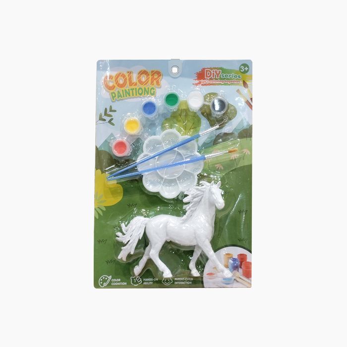 Color Paintiong - Horse - ნაკრები - გასაფერადებელი ცხენის ფიგურა და საღებავები pg-82575 Color Paintiong - Horse - ნაკრები - გასაფერადებელი ცხენის ფიგურა და საღებავები pg-82575