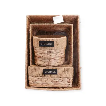 Woven Baskets Set - 9304-41- მოწნული სათავსო კალათების ნაკრები pg-86049 