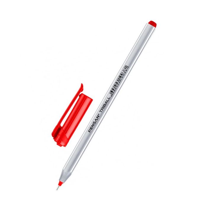 PENSAN - 1003/12 - TRIBALL - RED - კალამი ბურთულიანი 0.5mm pg-81611color წითელი PENSAN - 1003/12 - TRIBALL - RED - კალამი ბურთულიანი 0.5mm pg-81611color წითელი