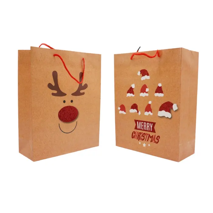Gift Wrapping - 9118M - Paper Bag - სასაჩუქრე საახალწლო მუყაოს ჩანთა pg-16297 