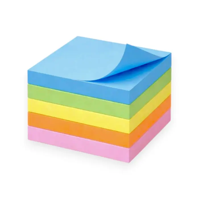 ჩასანიშნი წებოვანი ფურცლები - 400 ცალი - stik-400 - Sticky Notes (76x76mm) pg-84267color გამჭივალე 