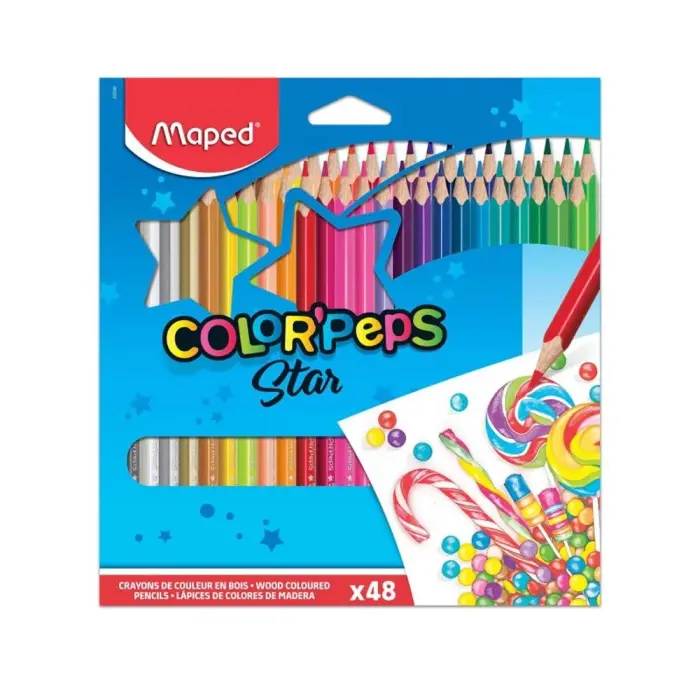 Maped - Color'Peps Star - 832048 - ფერადი ფანქარი 48 ფერი pg-81861color მრავალფერიანი 