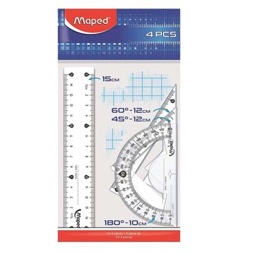 Maped - 242815 - Starter Kit  - სახაზავების ნაკრები pg-05176color გამჭივალე 