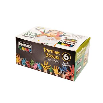 NovaColor - NC-138 - Gouache Finger Paint - ხელით სახატავი გუაში - 6x25ml pg-81564color მრავალფერიანი 