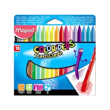 Maped - 862012 - Color'Peps Plasticlean- პლასტიკური ფანქრების ნაკრები - 18 ფერი pg-79906color მრავალფერიანი 