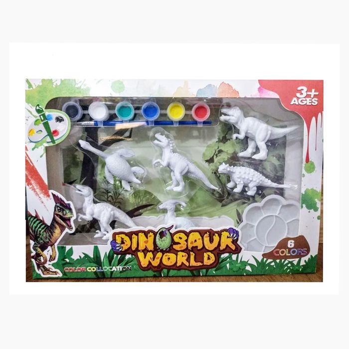 Dinosaur World - გასაფერადებელი დინოზავრების ფიგურები და საღებავების ნაკრები pg-82382 Dinosaur World - გასაფერადებელი დინოზავრების ფიგურები და საღებავების ნაკრები pg-82382