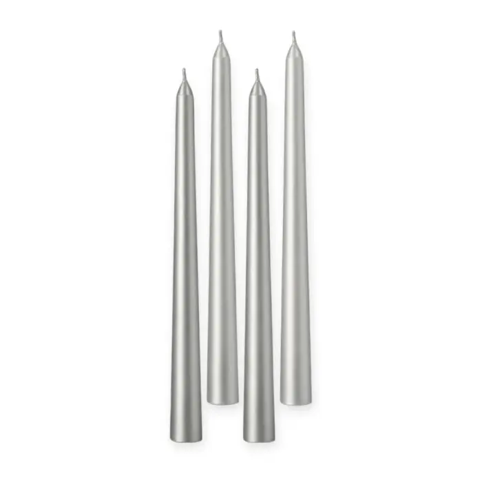 სადღესასწაულო სანთელი, ვერცხლისფერი - 104002-silver - Candle for celebration 25სმ pg-85876color ვერცხლისფერი 