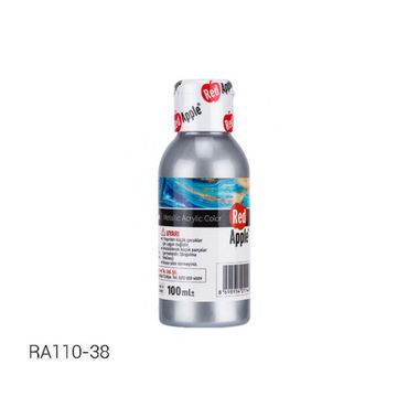 RED APPLE - RA110-38 - Acrylic Paint - აკრილი 100ml - ვერცხლისფერი pg-81675color ვერცხლისფერი 
