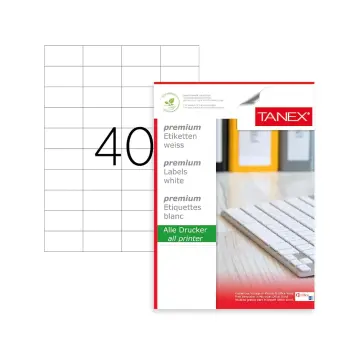 ლეიბლი 40 დანაყოფით (52,5x29,7mm) tw-2040 pg-82206color თეთრი 