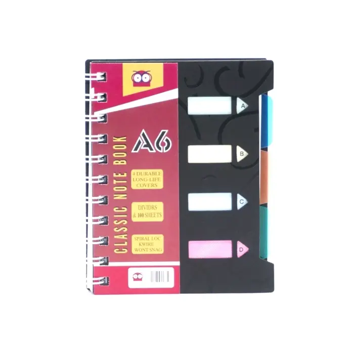 Notebook - div-a6 - Divider - ბლოკნოტი ზამბარიანი pg-83172 Notebook - div-a6 - Divider - ბლოკნოტი ზამბარიანი pg-83172